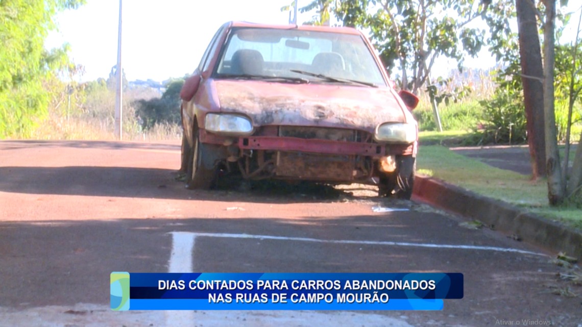 DIAS CONTADOS PARA CARROS ABANDONADOS NAS RUAS DE CAMPO MOURÃO