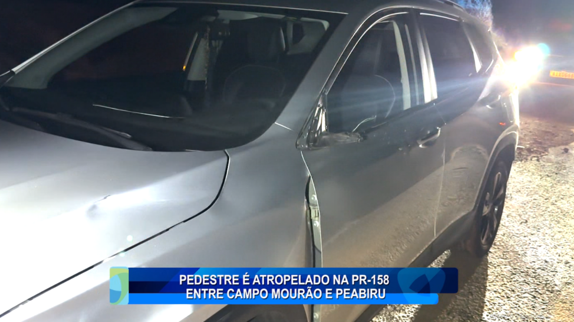 PEDESTRE É ATROPELADO NA PR-158 ENTRE CAMPO MOURÃO E PEABIRU