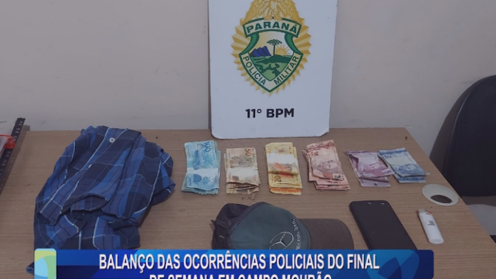 BALANÇO DAS OCORRÊNCIAS POLICIAIS DO FINAL DE SEMANA EM CAMPO MOURÃO