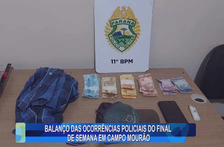 BALANÇO DAS OCORRÊNCIAS POLICIAIS DO FINAL DE SEMANA EM CAMPO MOURÃO