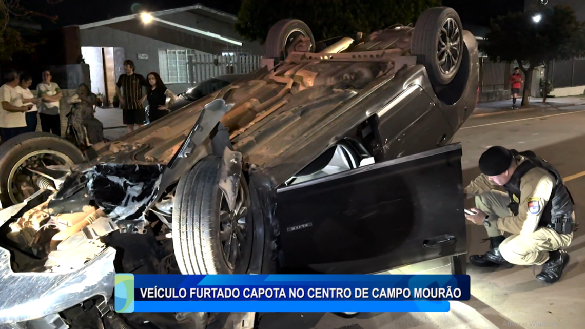 VEÍCULO FURTADO CAPOTA NO CENTRO DE CAMPO MOURÃO