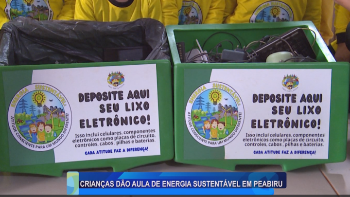 CRIANÇAS DÃO AULA DE ENERGIA SUSTENTÁVEL EM PEABIRU