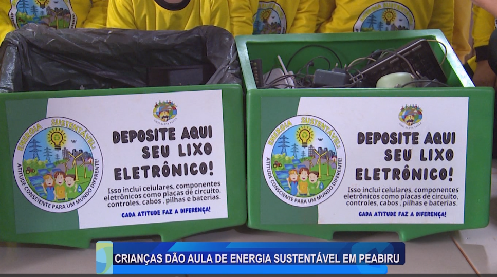 CRIANÇAS DÃO AULA DE ENERGIA SUSTENTÁVEL EM PEABIRU
