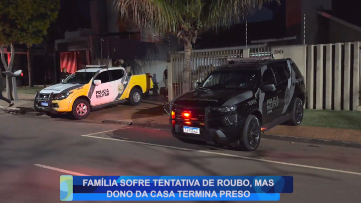 FAMÍLIA SOFRE TENTATIVA DE ROUBO, MAS DONO DA CASA TERMINA PRESO