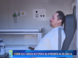 HOMEM QUE AGREDIU MOTORISTA SE APRESENTA NA DELEGACIA