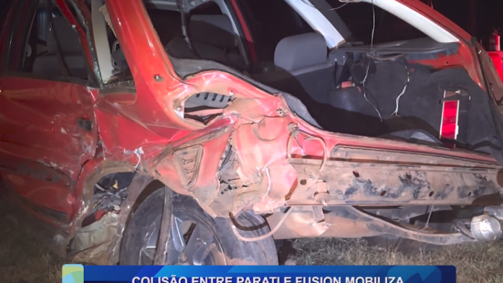 COLISÃO ENTRE PARATI E FUSION MOBILIZA EQUIPES DE RESGATE NA PR-158
