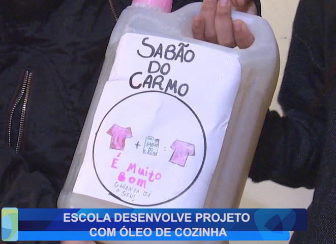 ESCOLA DESENVOLVE PROJETO COM ÓLEO DE COZINHA