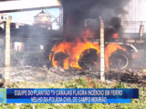 EQUIPE DO PLANTÃO TV CARAJÁS FLAGRA INCÊNDIO EM FERRO VELHO DA POLÍCIA CIVIL DE CAMPO MOURÃO