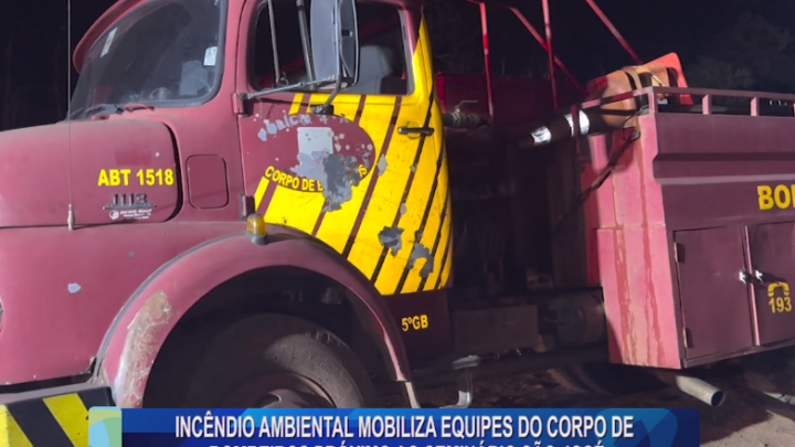 INCÊNDIO AMBIENTAL MOBILIZA EQUIPES DO CORPO DE BOMBEIROS PRÓXIMO AO SEMINÁRIO SÃO JOSÉ