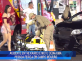 ACIDENTE ENTRE CARRO E MOTO DEIXA UMA PESSOA FERIDA EM CAMPO MOURÃO