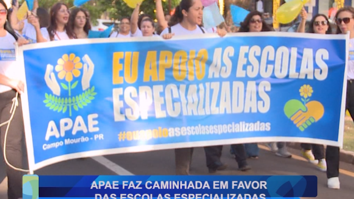 APAE FAZ CAMINHADA EM FAVOR DAS ESCOLAS ESPECIALIZADAS