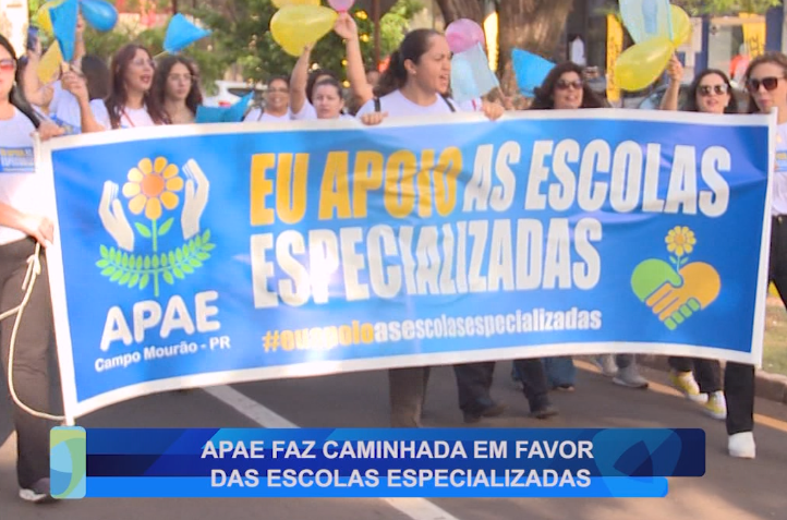 APAE FAZ CAMINHADA EM FAVOR DAS ESCOLAS ESPECIALIZADAS