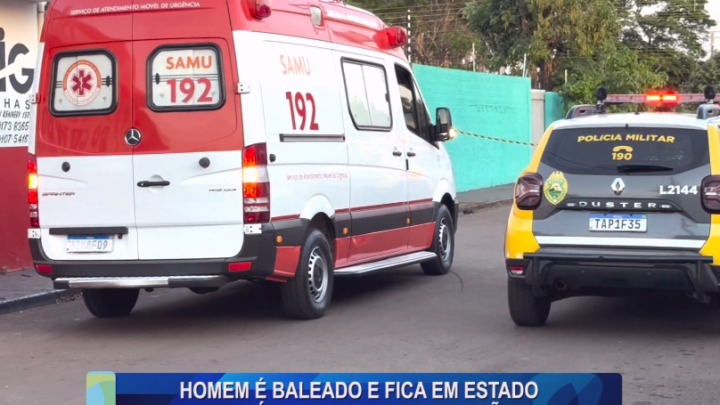 HOMEM É BALEADO E FICA EM ESTADO GRAVÍSSIMO EM CAMPO MOURÃO