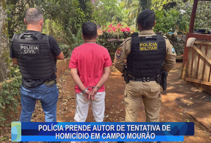 POLÍCIA PRENDE AUTOR DE TENTATIVA DE HOMICÍDIO EM CAMPO MOURÃO