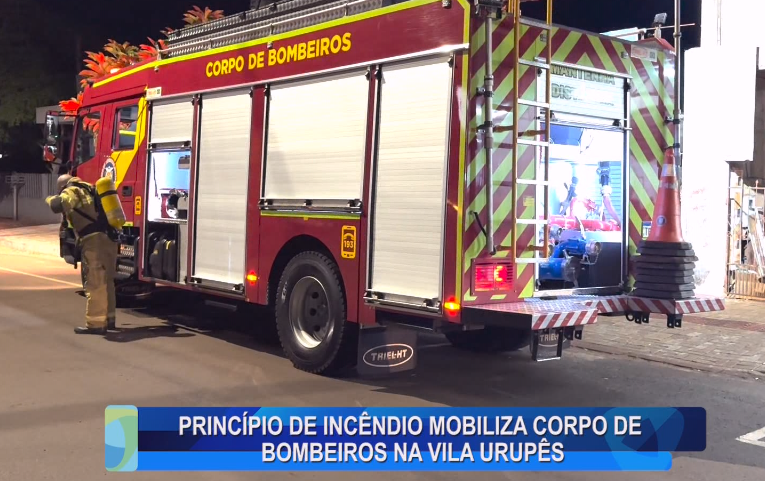 PRINCÍPIO DE INCÊNDIO MOBILIZA CORPO DE BOMBEIROS NA VILA URUPÊS