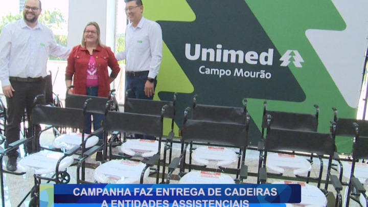 CAMPANHA FAZ ENTREGA DE CADEIRAS A ENTIDADES ASSISTENCIAIS