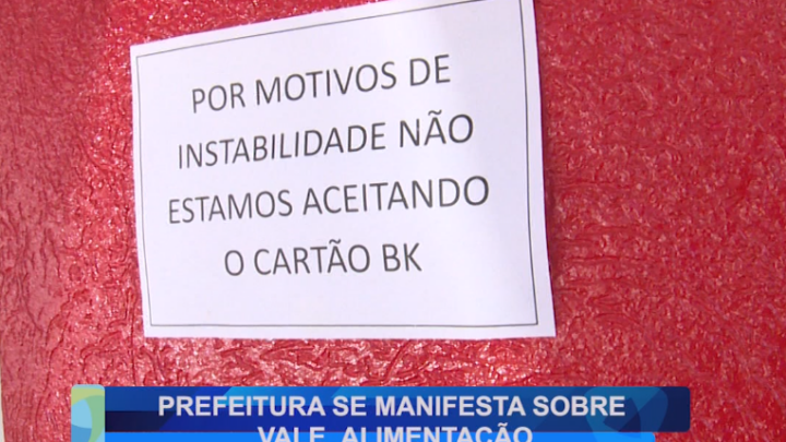 PREFEITURA SE MANIFESTA SOBRE VALE ALIMENTAÇÃO