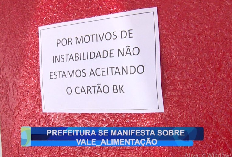 PREFEITURA SE MANIFESTA SOBRE VALE ALIMENTAÇÃO