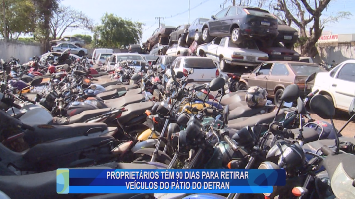 PROPRIETÁRIOS TÊM 90 DIAS PARA RETIRAR VEÍCULOS DO PÁTIO DO DETRAN