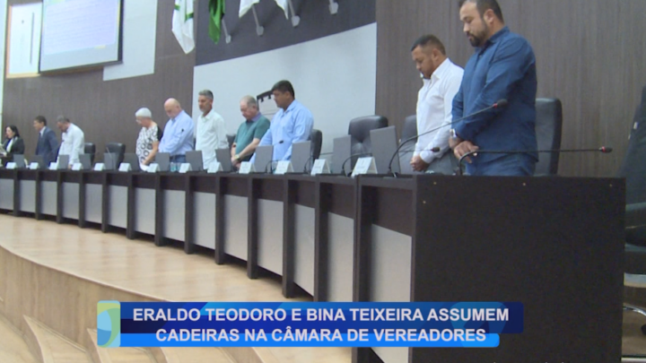ERALDO TEODORO E BINA TEIXEIRA ASSUMEM CADEIRAS NA CÂMARA DE VEREADORES