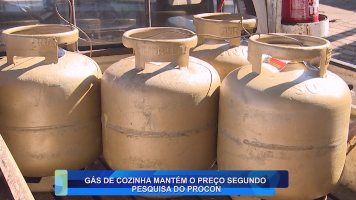 GÁS DE COZINHA MANTÉM O PREÇO SEGUNDO PESQUISA DO PROCON