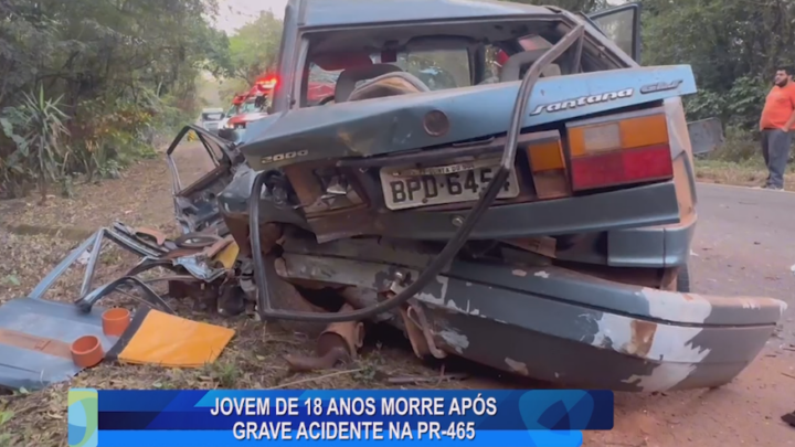 JOVEM DE 18 ANOS MORRE APÓS GRAVE ACIDENTE NA PR-465