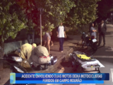 ACIDENTE ENVOLVENDO DUAS MOTOS DEIXA MOTOCICLISTAS FERIDOS EM CAMPO MOURÃO