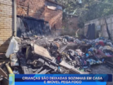CRIANÇAS SÃO DEIXADAS SOZINHAS EM CASA E IMÓVEL PEGA FOGO