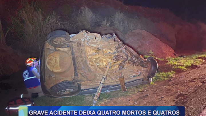 GRAVE ACIDENTE DEIXA QUATRO MORTOS E QUATRO FERIDOS NA PR-369 EM SÃO PEDRO DO IVAÍ