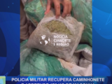 POLICIA MILITAR RECUPERA CAMINHONETE E APREENDE 176 KG DE MACONHA