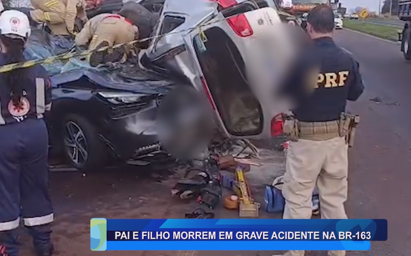 PAI E FILHO MORREM EM GRAVE ACIDENTE NA BR-163