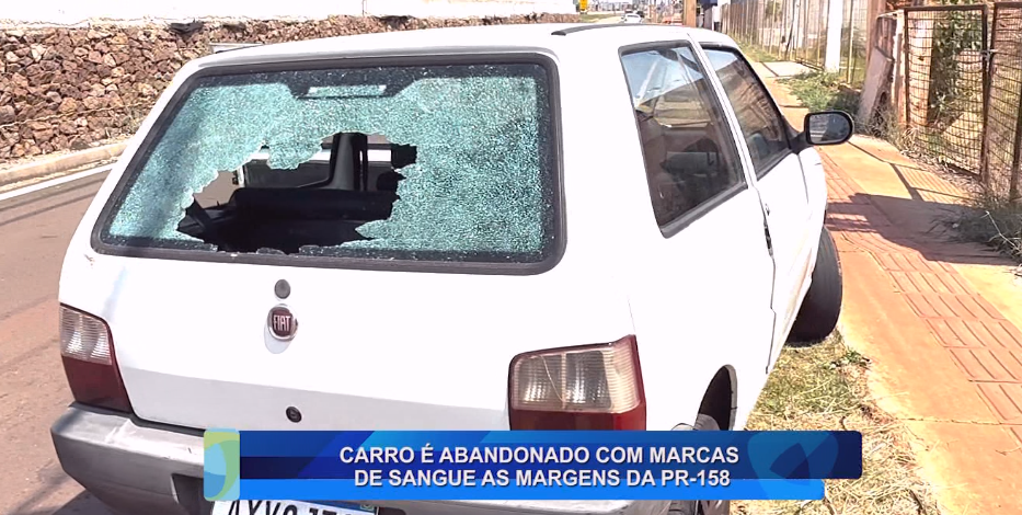 CARRO É ABANDONADO COM MARCAS DE SANGUE AS MARGENS DA PR-158
