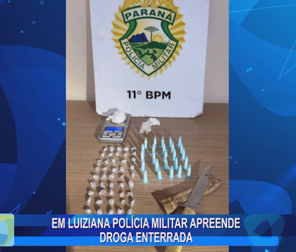EM LUIZIANA POLÍCIA MILITAR APREENDE DROGA ENTERRADA