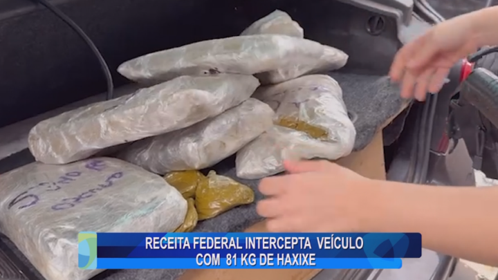 RECEITA FEDERAL INTERCEPTA VEÍCULO COM 81 KG DE HAXIXE