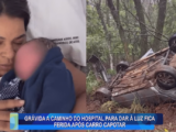 GRÁVIDA A CAMINHO DO HOSPITAL PARA DAR À LUZ FICA FERIDA APÓS CARRO CAPOTAR