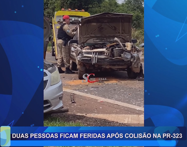 DUAS PESSOAS FICARAM FERIDAS APÓS COLISÃO NA PR-323