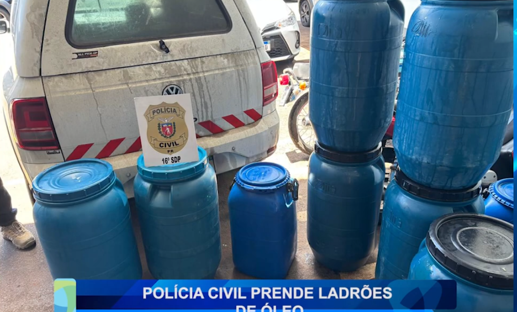 POLÍCIA CIVIL PRENDE LADRÕES DE ÓLEO