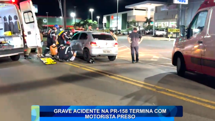 GRAVE ACIDENTE NA PR-158 TERMINA COM MOTORISTA PRESO POR LESÃO CORPORAL E OMISSÃO DE SOCORRO