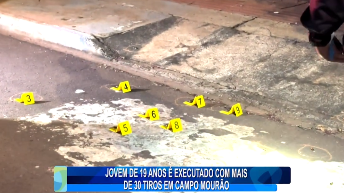 JOVEM DE 19 ANOS É EXECUTADO COM MAIS DE 30 TIROS EM CAMPO MOURÃO