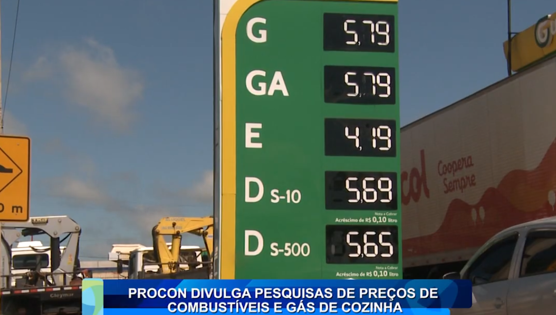 PROCON DIVULGA PESQUISAS DE PREÇOS DE COMBUSTÍVEIS E GÁS DE COZINHA
