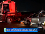 COLISÃO ENTRE CARRO E CAMINHÃO DEIXA DOIS FERIDOS NA PR-158