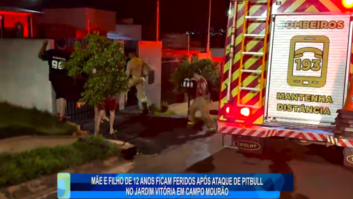 MÃE E FILHO DE 12 ANOS FICAM FERIDOS APÓS ATAQUE DE PITBULL NO JARDIM VITÓRIA EM CAMPO MOURÃO