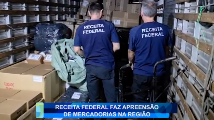RECEITA FEDERAL FAZ APREENSÃO DE MERCADORIAS NA REGIÃO