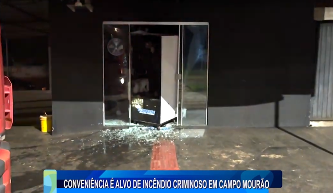 CONVENIÊNCIA É ALVO DE INCÊNDIO CRIMINOSO EM CAMPO MOURÃO