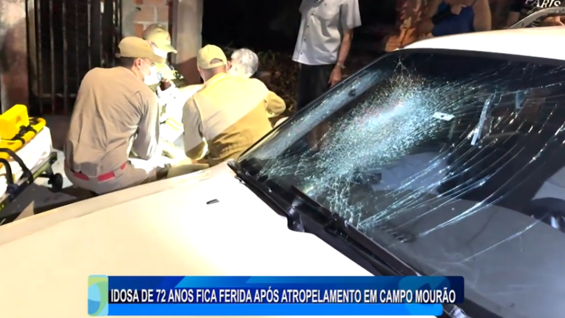 IDOSA DE 72 ANOS FICA FERIDA APÓS ATROPELAMENTO EM CAMPO MOURÃO