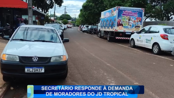 SECRETÁRIO RESPONDE À DEMANDA DE MORADORES DO JD TROPICAL