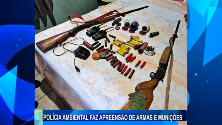 POLÍCIA AMBIENTAL FAZ APREENSÃO DE ARMAS E MUNIÇÕES