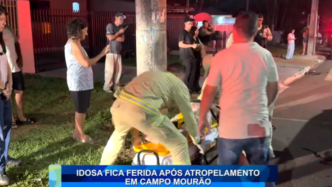 IDOSA FICA FERIDA APÓS ATROPELAMENTO EM CAMPO MOURÃO