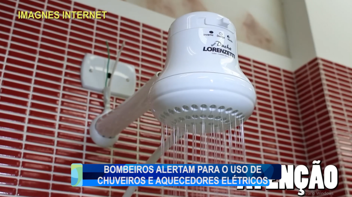 BOMBEIROS ALERTAM PARA O USO DE CHUVEIROS E AQUECEDORES ELÉTRICOS