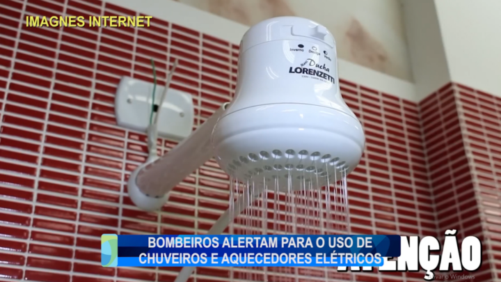 BOMBEIROS ALERTAM PARA O USO DE CHUVEIROS E AQUECEDORES ELÉTRICOS